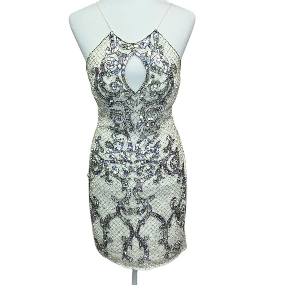 Primavera Beaded and  Sequin Embellished Dress